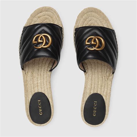 gucci women's espadrille slide sandals